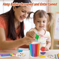 Juguete Educativo De Madera 3 En 1 Para Niños Juego De Alineación Sensorial Montessori Aprendizaje En La Guardería - details 6