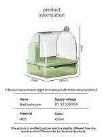 Baño Eléctrico Automático Para Pájaros Con Sensor Inteligente Caja De Ducha Transparente Para Periquito Y Murciélagos Incluye Gancho Para Colgar - details 1