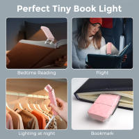 Lámpara De Lectura Recargable Con Timer Luz Portátil Para Libros En Cama LED Con 3 Temperaturas Y 5 Niveles De Brillo Clip Bookmark - details 9