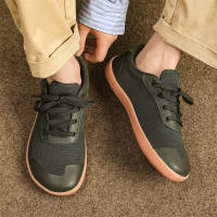 Zapatos De Senderismo Minimalista Para Hombre Con Punta Amplia Y Comodidad Transpirable Zapatillas Verdes 8889 Material De Suela De Goma Cubierta Por Encima Del Tobillo - details 3