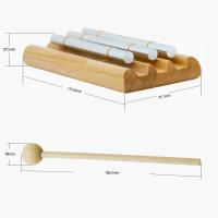 Campanas De Viento De Madera Para Mesa 1/3/7 Tonos Juguete Educativo Musical Para Niños Instrumento De Percusión Con Martillo Metal Plateado - details 13
