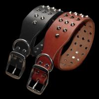 Correa De Cuero Ajustable Con Espikes Para Perros Pug Diseño De Collar Para Mascotas Pequeñas Medianas Y Grandes Colores Negro Y Marrón - details 3