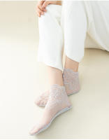 5 Pares De Calcetines Invisibles De Encaje Para Mujer Calcetines De Bote De Mujer Delgados No Esmerilados Antideslizantes Translúcidos - details 2
