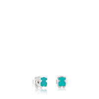 Pendientes de Oso de Plata de Ley 925, incrustaciones de Piedras preciosas Naturales, Diseño personalizado de - details 15