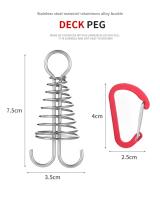 Gancho De Madera Y Acero Inoxidable Para Camping Y Aventuras Al Aire Libre Hebilla De Octopus Para Cordones Y Cuerda De Remolque Fijación De Tents Accesorio De Camping - details 7