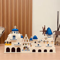 Conjunto De Bloques De Construcción Santorini 4310 Piezas Modelo De Arquitectura Marítima Y De Amor Juguete De Montaje Para Adultos Y Niños Regalo De Cumpleaños - details 10