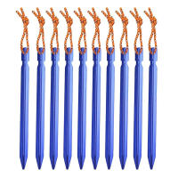 10Pcs Palos De Tierra Para Jardín De Aluminio 18cm Con Cuerda Reflectante Para Hamaca Camping Resistente Al Viento Accesorio De Tienda De Campaña - details 2
