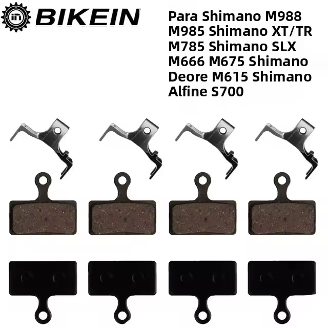 4 Pares De Frenos De Disco Para Bicicleta MTB Resina/Cerámica/Metales Completos Compatible Con Shimano M988 M985 XT/TR M785 SLX M666 M675 Deore M615 S700 - 1