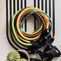 HxG Kit Multiresistencia, Bandas Elásticas de musculación, Juego Set de Resistencia con 6 Tubos de Látex Colores, Bandas de Resistencia Fitness para Yoga, Estiramientos. Incluye Bolsa de Transporte - details 0