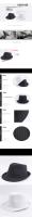 Sombrero De Jazz Británico Para Hombres Estilo Versátil Casual Primavera Otoño Con Estampado Rayado Negro Y Blanco Protección Solar Para Exterior - details 0
