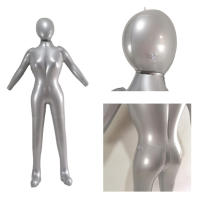 Mannequín Inflable De Mujer Completo Torso Modelo De Vestido Silver Material PVC Tamaño H165cm Estilo Stander - details 4