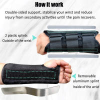 Mordaza De Muñeca Ajustable Para Tunnel Carpal Soporte Nocturno Con Splints Para Mano Derecha Soporte De Mano Para Artritis Y Tendinitis - details 3