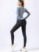 Ropa De Yoga Para Mujer Secado Rápido Alta Calidad Para Otoño E Invierno Deporte De Gimnasio Running Mañana Top Profesional - details 9