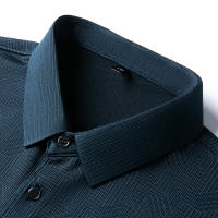 Camisa Polo Para Hombre Casual Larga Con Insignia Color Sólido Moda Transpirable Cómoda Versátil Top Para Negocios - details 20