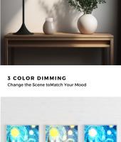 Lámpara De Noche LED Artística De Van Gogh Estrella De La Noche Decoración Para Habitación Y Sala De Estar 3 Modos De Luz Fría Neutra Caliente - details 3