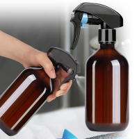 Botella De Rociador De 500ML Cuadrada Recargable Para Plantas Soluciones De Limpieza Cabello Jardinería Maquillaje Verde/marrón - details 17