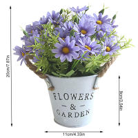 Maceta De Flores Artificiales Estilo Vintage Para Decoración De Oficina Y Hogar Rosa Roja Flor Artificial Potted Plant - details 15