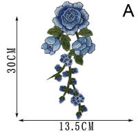 1PC Parche Bordado De Floral Para Ropa Patch De Rosa Tamaño 30cm * 13.5cm Accesorios De Costura Hechos a Mano Y Ecológicos - details 5