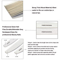 Lote De 10 Piezas Archos De Uñas De Madera Profesionales Bufet De Uñas 100/180 Grau Gel Polishing Bloque De Madera Para Manicura Y Peluquería - details 4