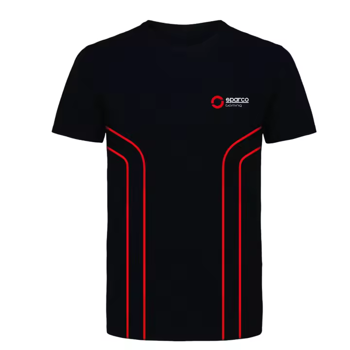 CAMISETA GAMING TALLA S NEGRO/ROJO - 1