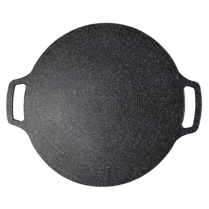 SSITO Sartén antiadherente para barbacoa Korea, Placa Redonda para Parrilla, antiadherente, Universal, 30cm - 1