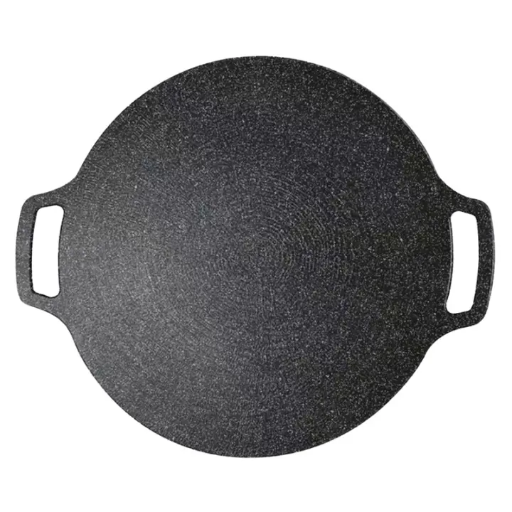 SSITO Sartén antiadherente para barbacoa Korea, Placa Redonda para Parrilla, antiadherente, Universal, 30cm - 1