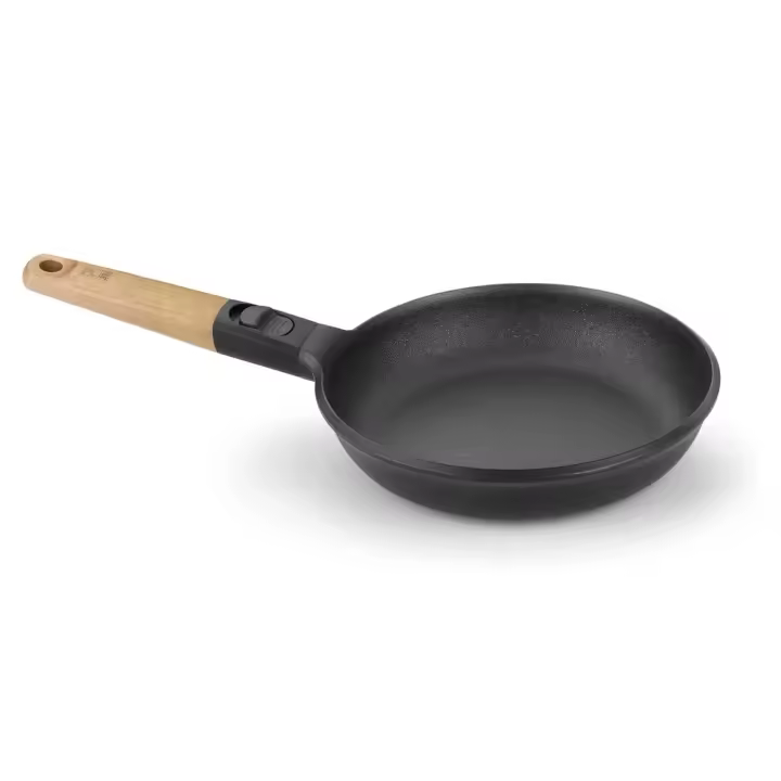 Bra - Sartén Market, De 18 a 28 cm, Ultra Resistente, Antiadherente Teflón, Mango Desmontable Madera de Haya, Apta Inducción - 1