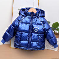 Chaqueta Gruesa Invierno Para Niños Y Niñas Con Estampado De Oso Resistentes Al Polvo Con Lining De Velours Cálido Con Capucha Traje De Nieve Para 2-6 Años Azul Negro - details 2
