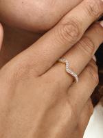 Pandora - Anillo de Ola Brillante - Baño de Oro de 14K - details 2