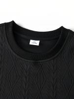 Camiseta De Hombre Con Rayas Estampadas Cuello Redondo Manga Corta Tejido Jacquard Elástico Ropa Casual Transpirable Y Cómoda Para Uso Diario Playa Verano Deporte - details 3