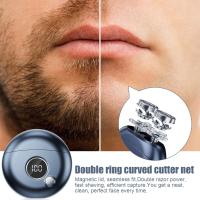 Mini feitadora Eléctrica, portátis para hombre, feitadora Eléctrica por USB, feitadora de Bolsillo with Indicador de Potencia - details 2