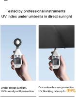 Miniparaguas de viaje con estuche, pequeño y compacto, con protección UV para sol y lluvia, ligero y resistente al viento, para mujeres, hombres y niños. - details 4