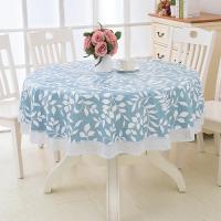 Mantel Redondo De Tela Y Plástico PVC Impermeable Y Resistente Al Aceite Lavable Estilo Moderno Con Patrón Floral Para Hogar Y Fiestas - details 1