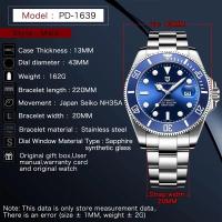 Reloj Mecánico Automático Para Hombre 2023 PAGANI DESIGN Acero Inoxidable Cristal De Zafiro Resistente Al Agua 100m Deportivo Con Fecha - details 9