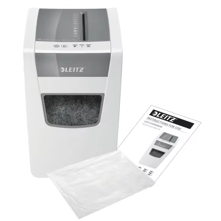 Leitz IQ Slim Home Office P4 - Destructor de Papel Confeti 10 Hojas 23 L Blanco - 1
