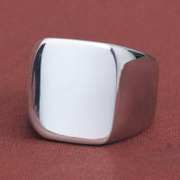 Anillo De Sello Grande En Forma Cuadrada Personalizable En Plata/Oro/Negro/Azul Para Hombres Anillo De Titánico Acero Joyería Clásica Para Fiesta - details 18