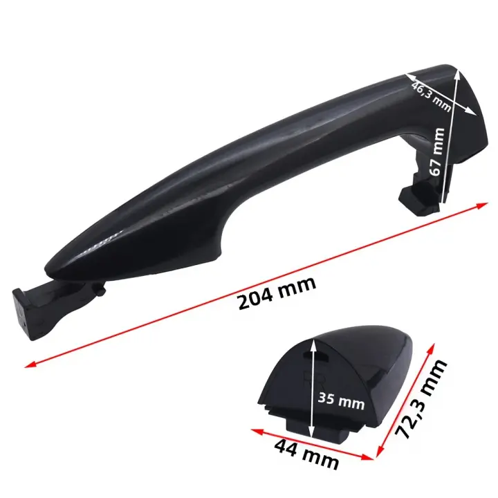 Manija De Puerta Exterior Para Hyundai Accent 2012-2017 Manija De Entrada Izquierda Y Derecha Compatible Con 82662-1R060 82652-1R060 82661-1R050 82651-1R050 - 1