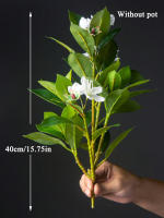 Plantas Artificiales De Azalea 21-40cm Falsas Hojas De Palma Tropicales Ficus Faux Con Flores Para Decoración De Hogar - details 17