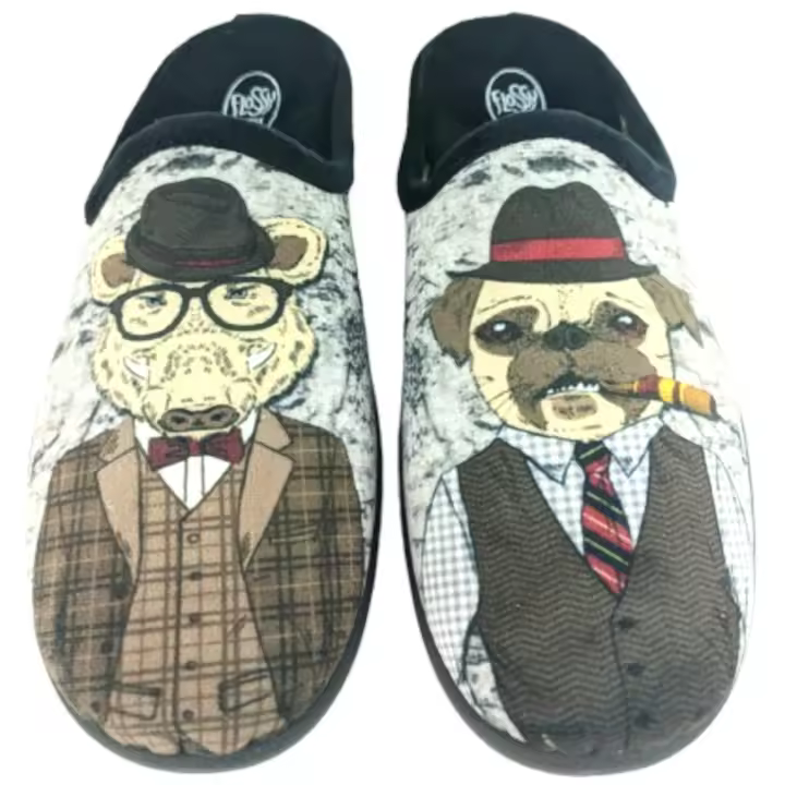 Zapatillas Flossy para Hombre, Diseño Ligero, Fabricadas en España, Suela Antideslizante - Modelo Sherlock Holmes - 1
