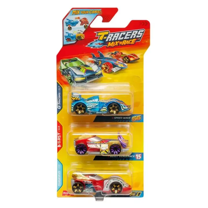 T-Racers Mix ‘N Race Pack 3 Vehículos Nº 56-15-31 PTR9V308IN00-56-15 - 1