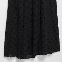 Willshela Vestido Midi De Encaje Negro Para Mujer Estilo Vintage Con Cierre De Cremallera Y Hombros Descubiertos Vestido Elegante Sin Mangas De Corte A-Line V-Neck - details 4