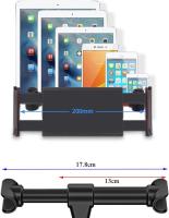 Soporte Tablet Coche Soporte para Reposacabezas Soporte del Asiento Trasero Soporte Base Ajustable 360 ° Silicona Antideslizante para 4 "~ 11" Pulgada Tablets Smartphones Ipads E-Reader - details 0