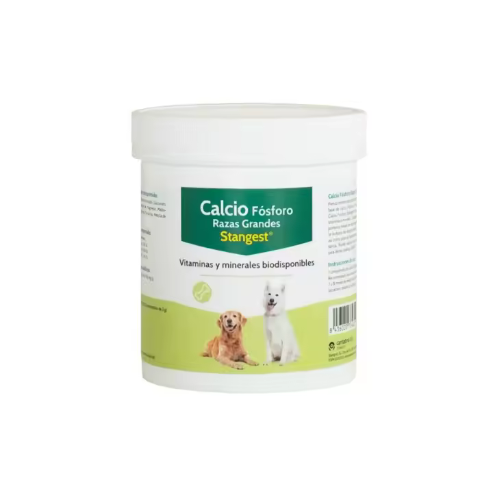 STANGEST - Calcio Fósforo - Alimento Complementario para Perros de Razas Grandes con Calcio, Fósforo Orgánico y Vitaminas A, D y E - 1