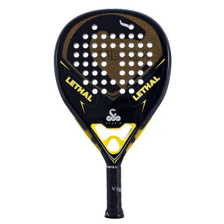 Pala Vibora Lethal Hybrid Dorada regalo Overgrip + Protector - 1