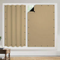 Cortina De Ventana Portátil Y Desmontable 100% Blackout Con Ventosas Para Sala De Estar Y Dormitorio Bloqueo De Calor Y Luz Natural Moderno - details 12