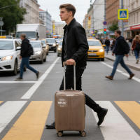 S7 STAR Juego de 2 maletas de viaje, Báscula de equipaje, Carcasa Ligera de PP, Asa con bloqueo a 3 alturas,Maleta grande, mediana y de cabina con un neceser,Trolleys,Maleta con ruedas Silenciosas giratorias para equipaje ,Cerraduras de combinación - details 8