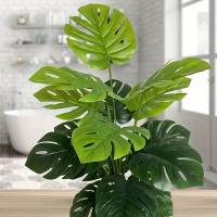 1pc Árbol De Palma Artificial Hojas Verdes Decoración De Hogar Falsa Planta Tropical Para Exposiciones Y Decoración De Bodas - details 3