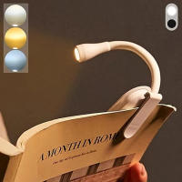 Luz De Lectura Mini LED Recargable De 3 Colores Lámpara Portátil Con Clip Iluminación Nocturna Ajustable Marcador Luz - details 3