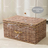 Caja de almacenamiento con impresión digital a prueba de humedad con patrón de bambú, adecuada para sala de estar y dormitorio con una amplia gama de aplicaciones, 60 x 40 x 30 cm - details 2