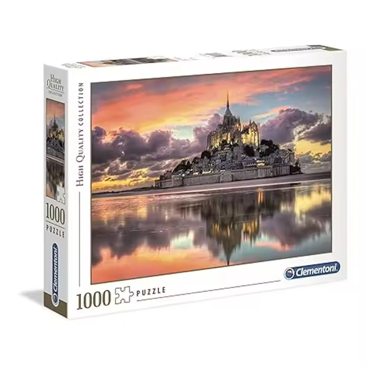 Clementoni Puzzle 1000 Piezas Paisaje Naturaleza Mont Saint Michel 39367 - 1